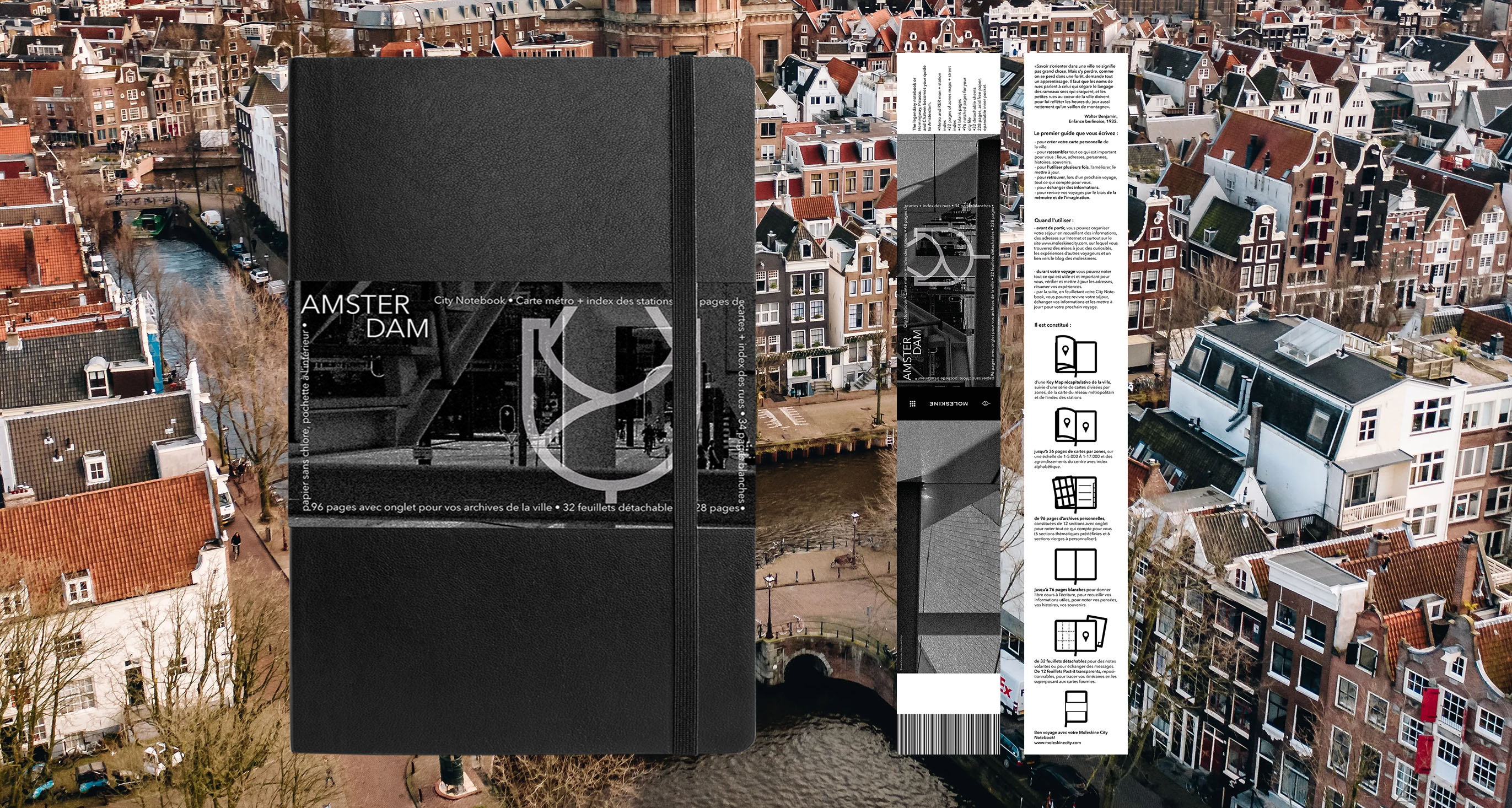 bandeau du carnet City Notebook de la ville de Amsterdam