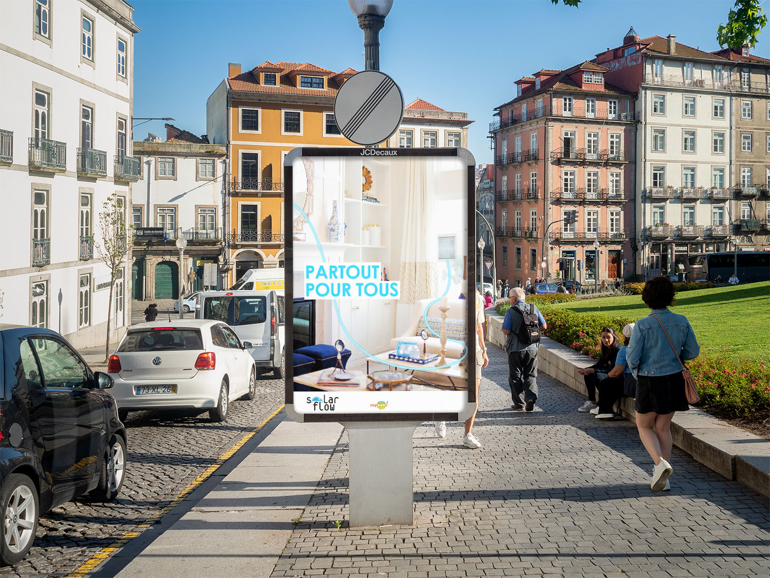 Affiche publicitaire au format quatre par trois